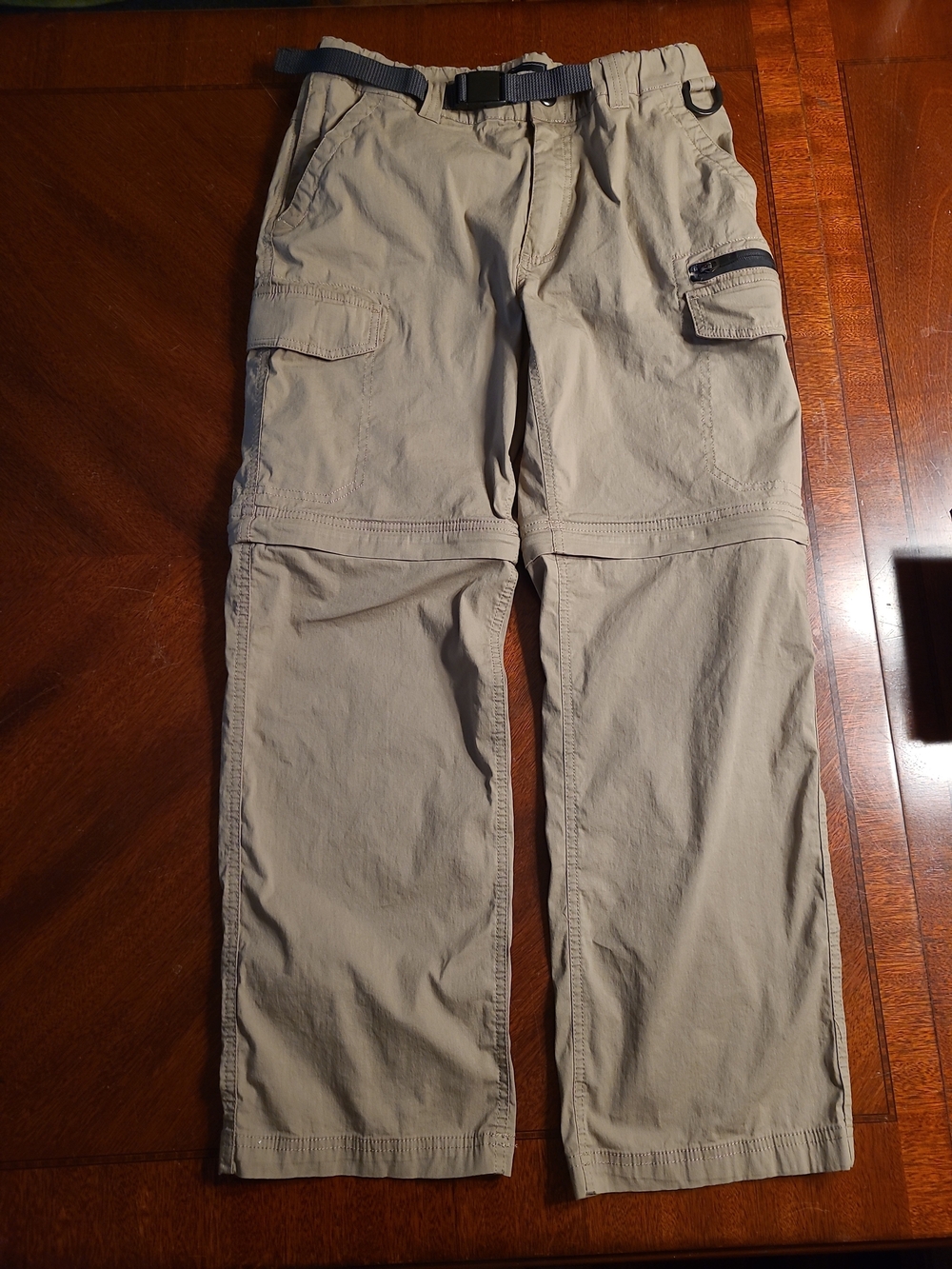 BC Clothing Men's Convertible Cargo Hiking Pants in Light Khaki Sx30
